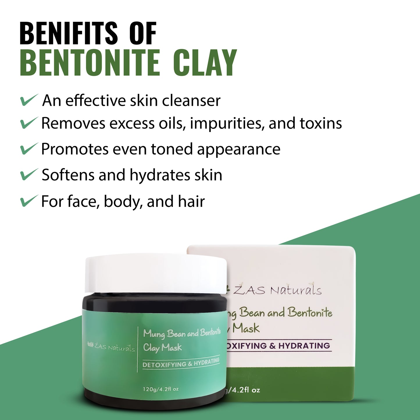 Mung Bean and Bentonite Clay Detox Mask