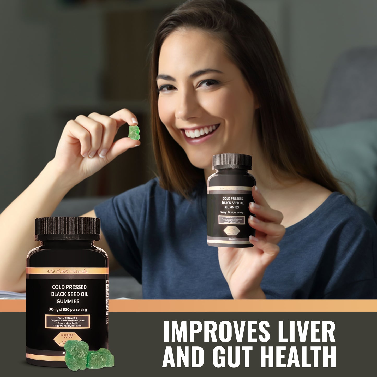 Cold Pressed Black Seed Oil Gummies for Adults and Children